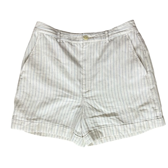 EUC Lauren Ralph Lauren Linen Blend Pinstripe Shorts (E-1) - Picture 1 of 8